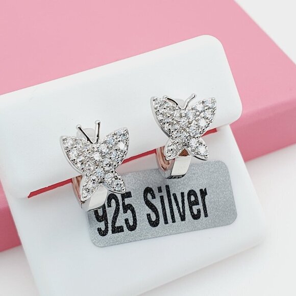 925 Sterling Silver Cubic Zirconia Earrings, U19254648 - Picture 9 of 11